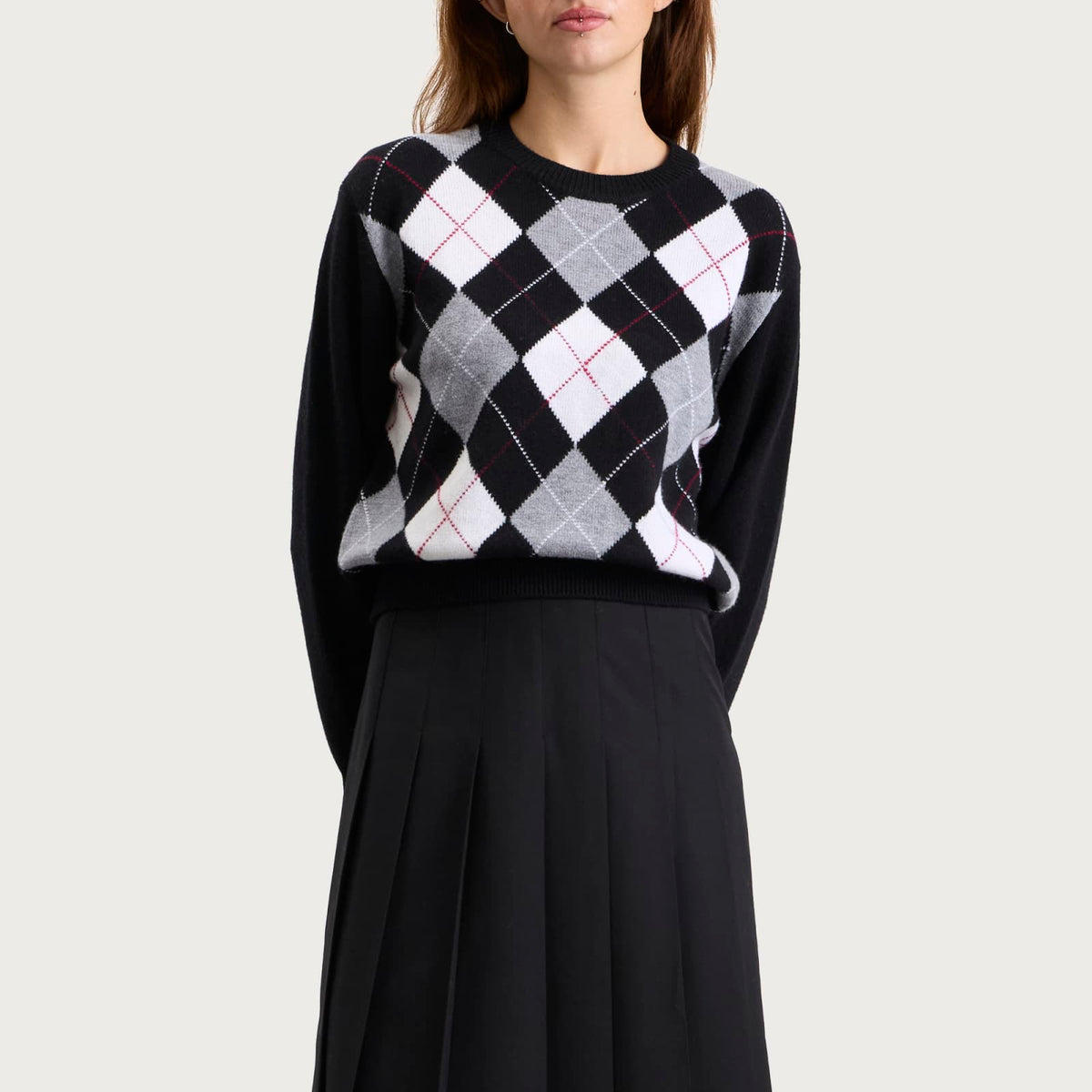 Dunst Argyle Crew Neck Sweater