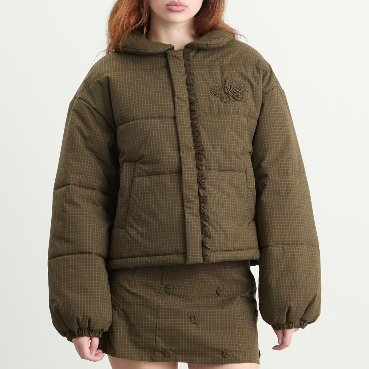 My Mum Made It Rosette Puffer Jacket