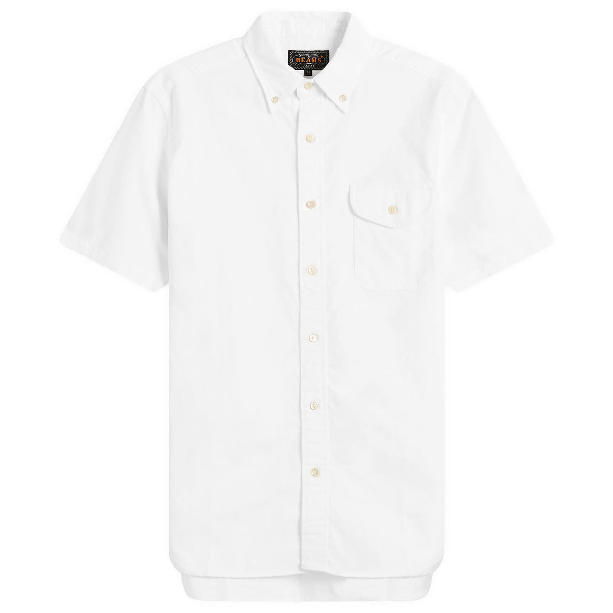 Beams Plus Button Down Short Sleeve Oxford Shirt