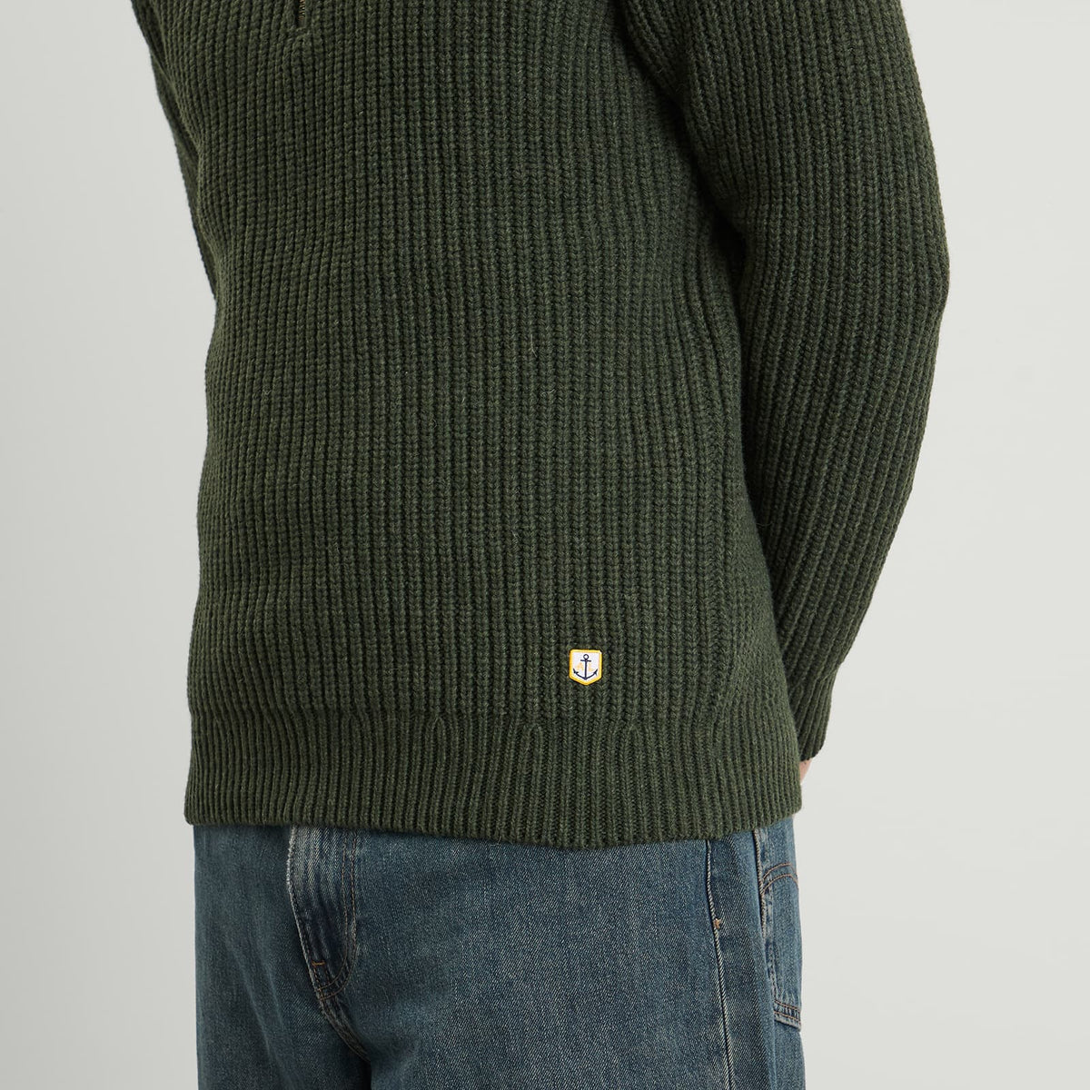 Armor-Lux Half Zip Rib Knit Jumper