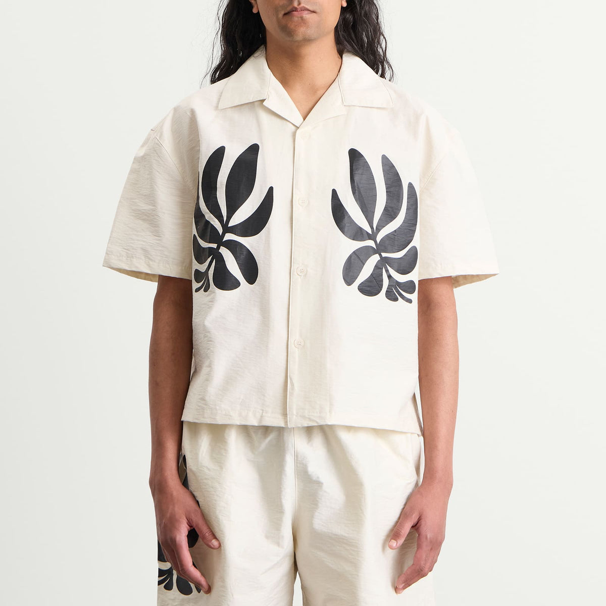 MKI Botanical Print Vacation Shirt