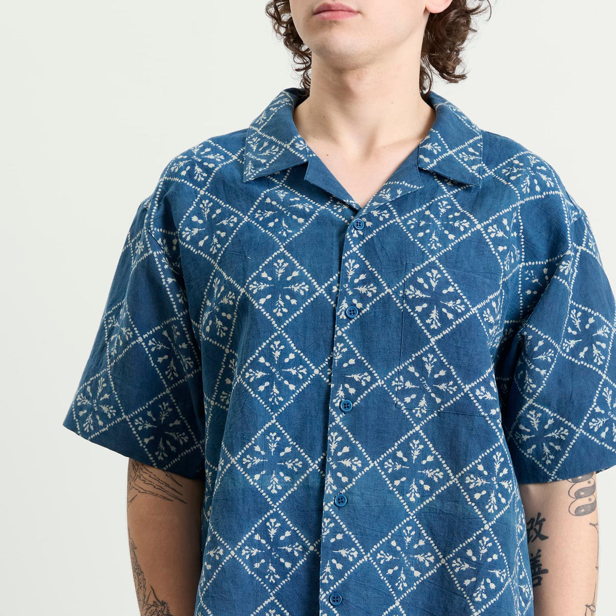 Story mfg. Hand Block Printed Greetings Shirt