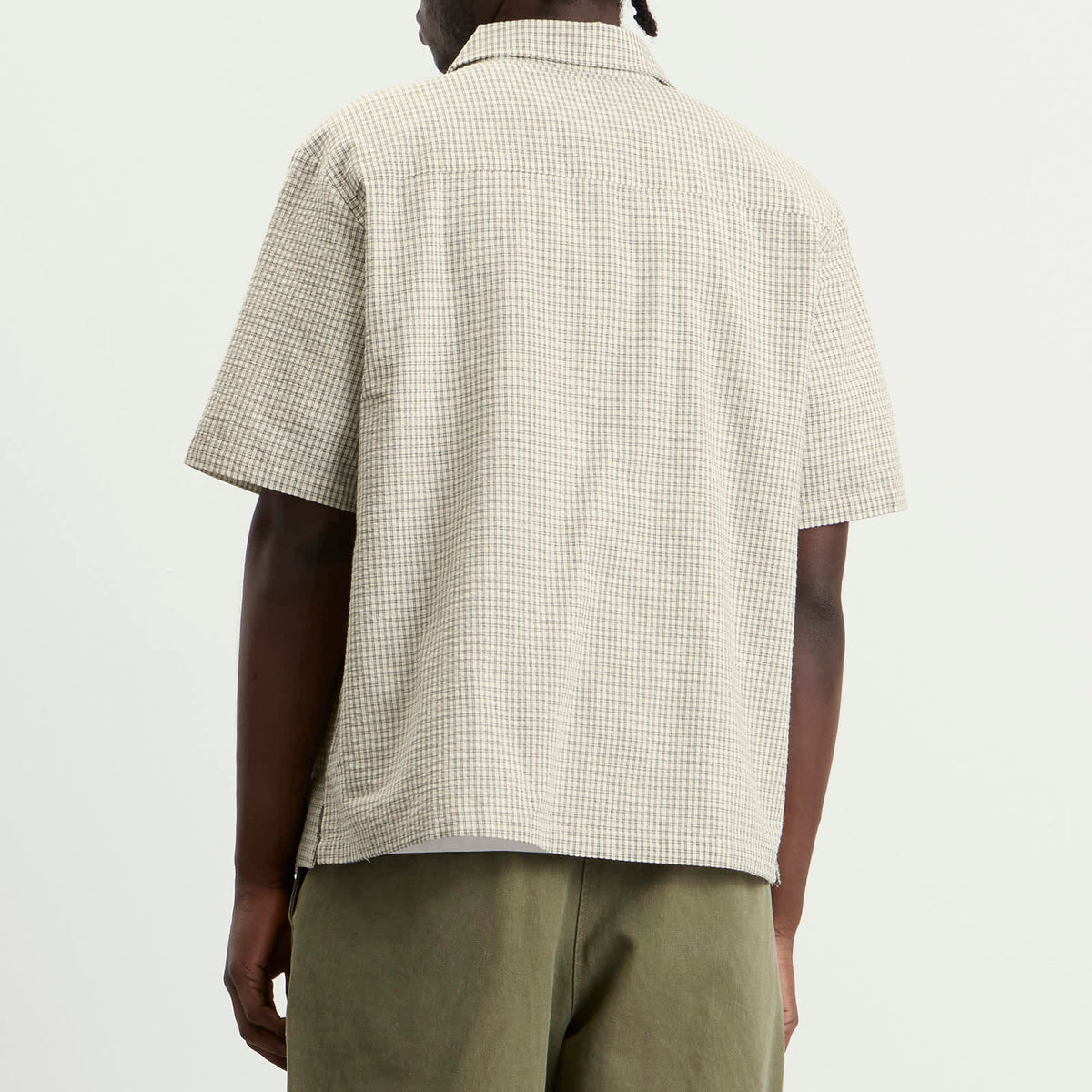 Bound Gingham Cropped Shirt