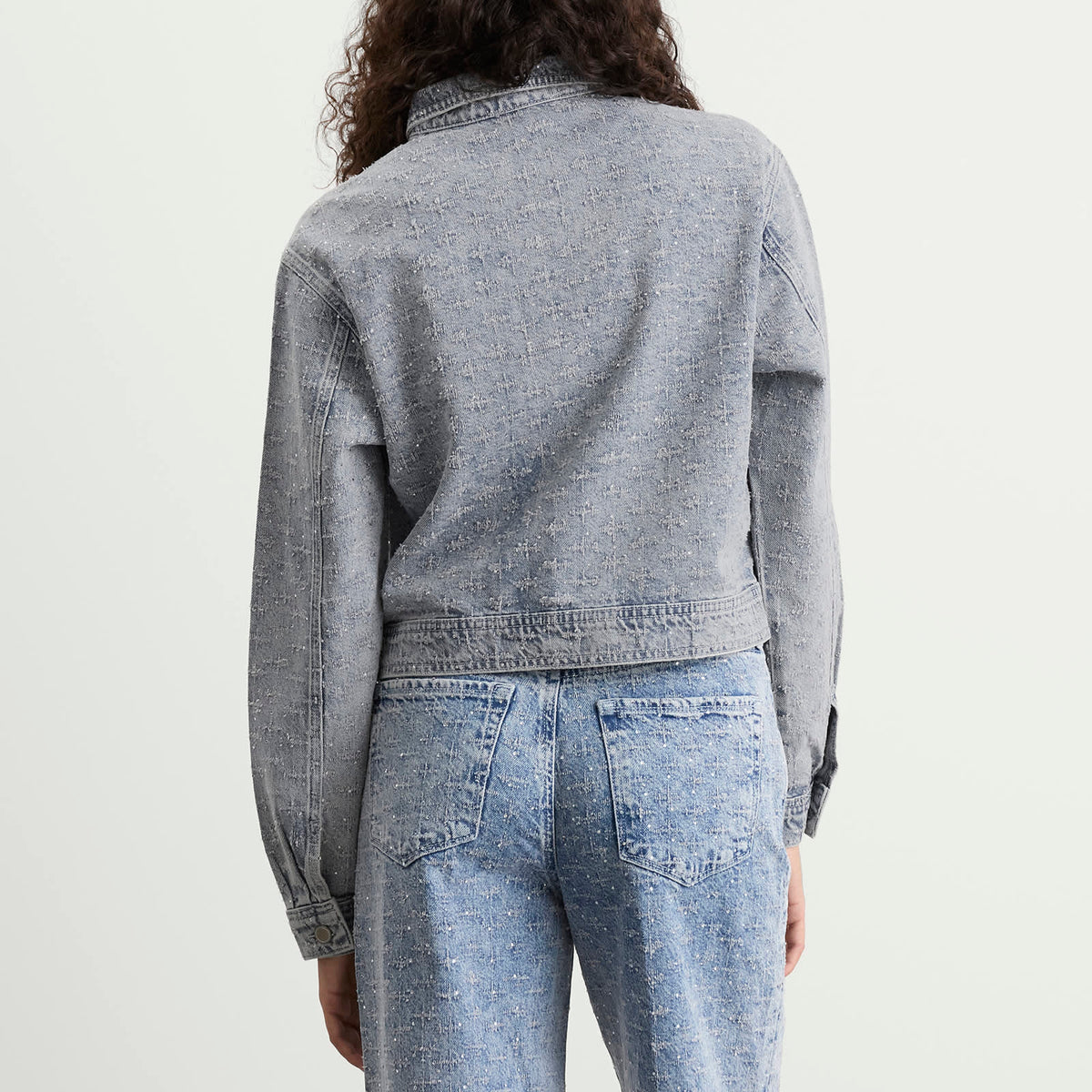 Good American Crystal Denim Jacket