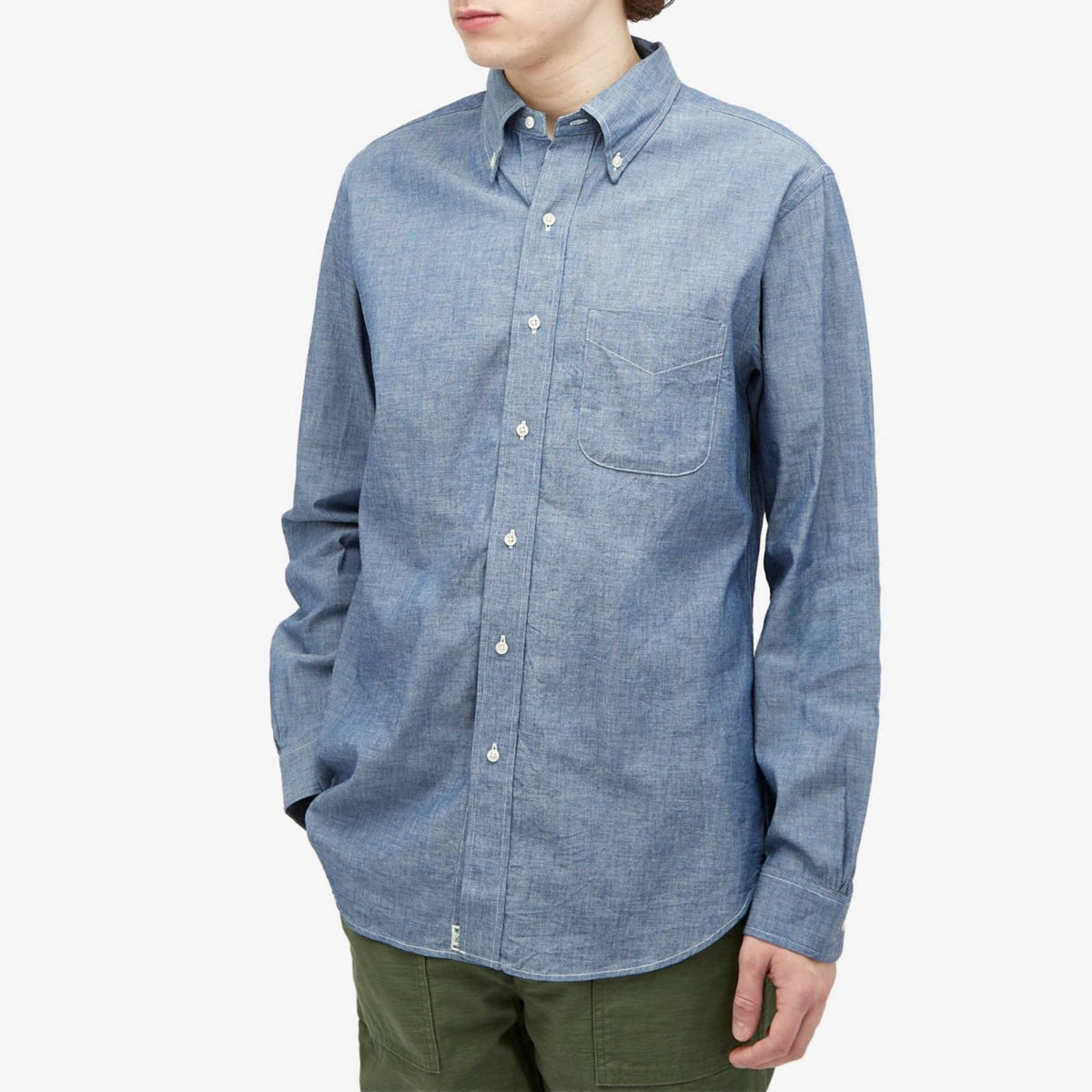 orSlow Button Down Chambray Shirt