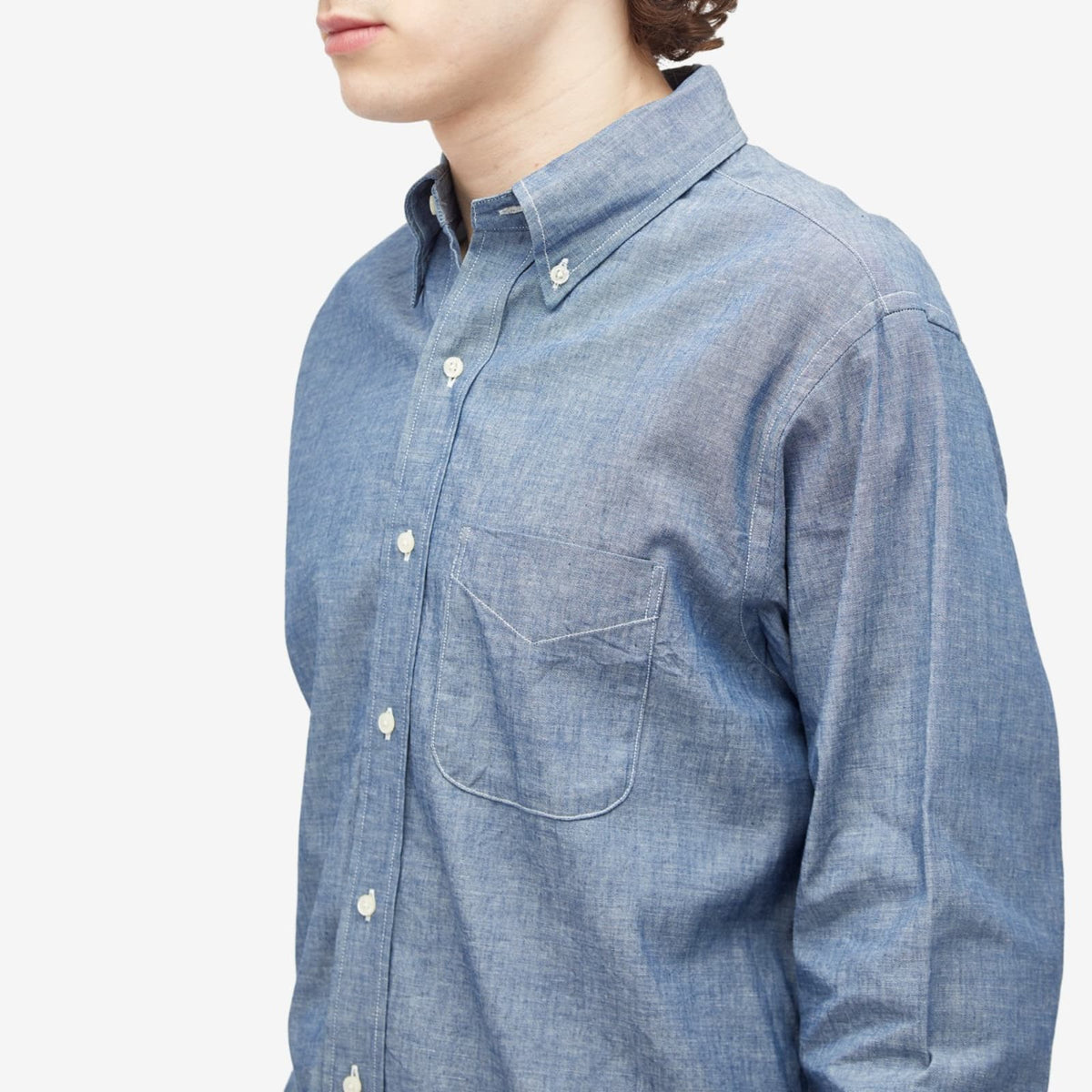 orSlow Button Down Chambray Shirt