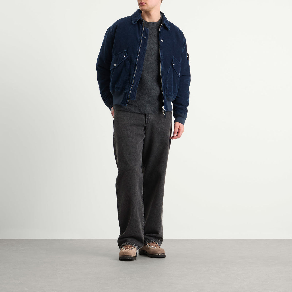 Stone Island Indigo Micro Corduroy Work Jacket