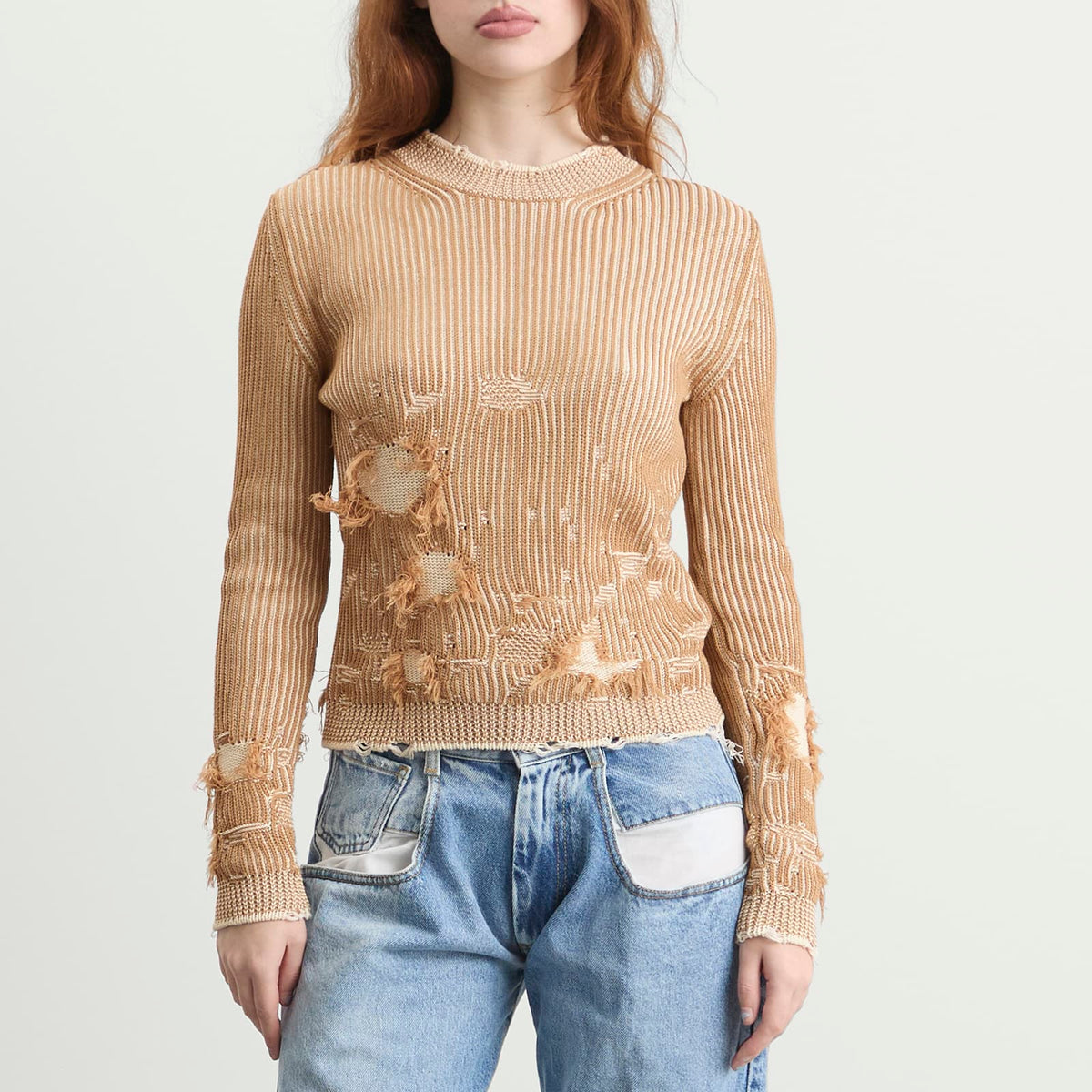 MM6 Maison Margiela Shredded Knit Jumper