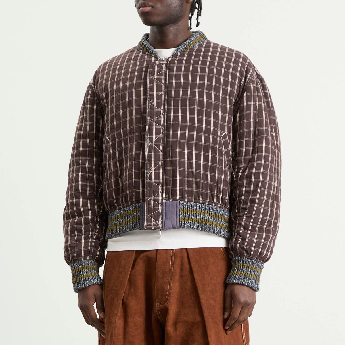 Story mfg. Hand Applique Purple Peace Seed Bomber