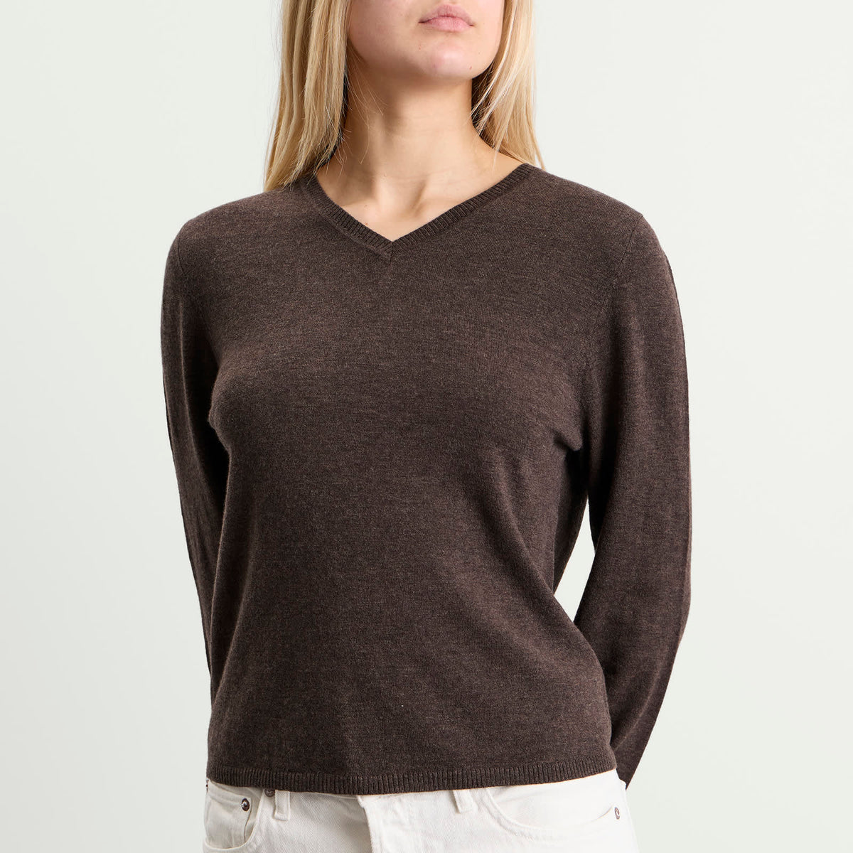St. Agni Fine Merino V Neck Sweater