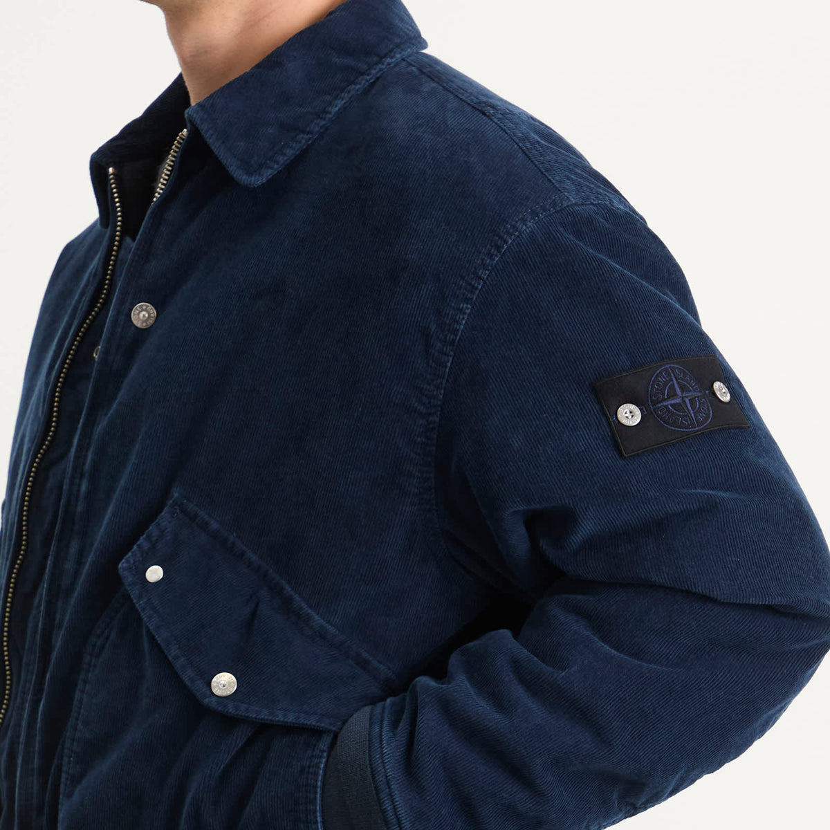 Stone Island Indigo Micro Corduroy Work Jacket