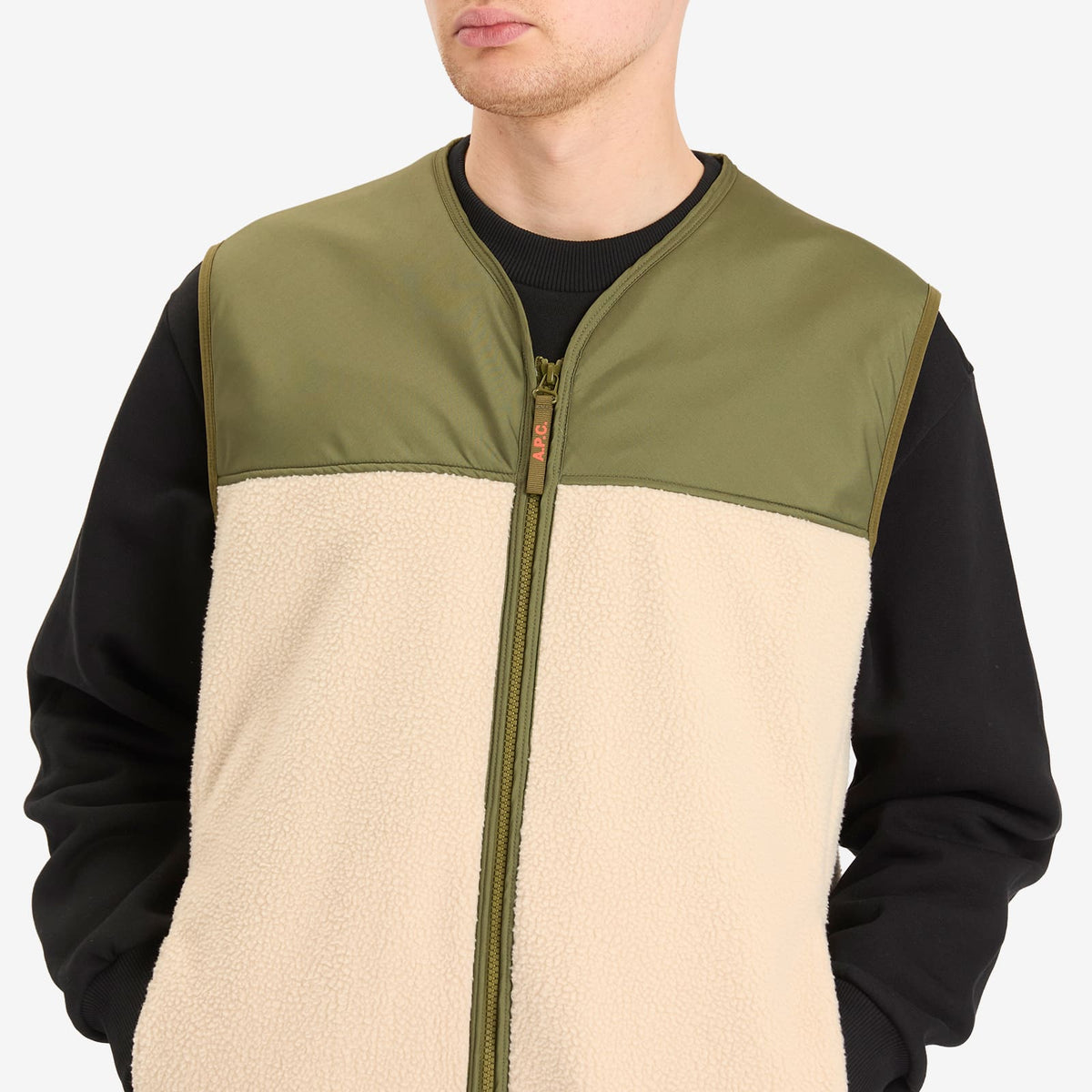 A.P.C. Marty Sherpa Fleece Gilet