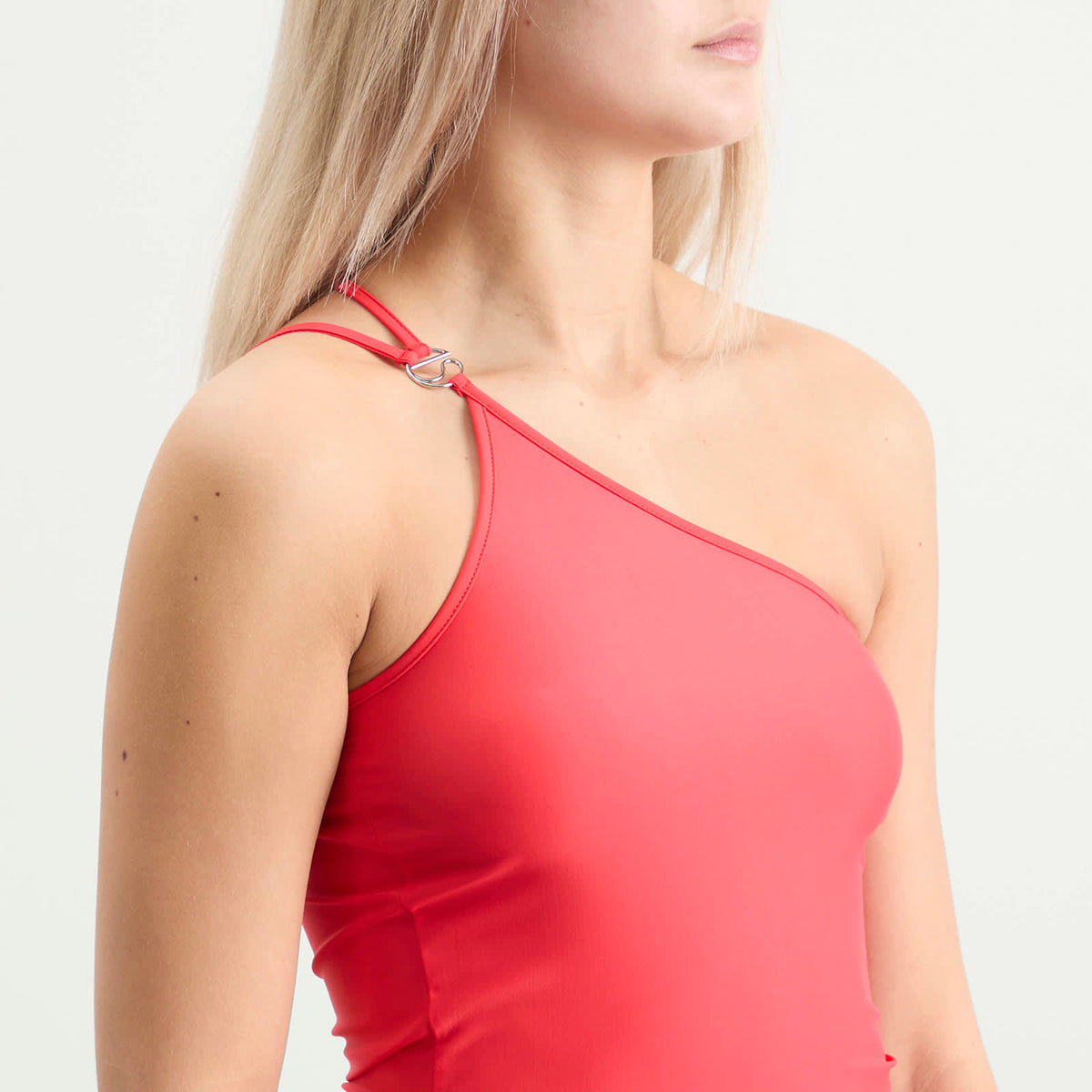 Coperni C-LOGO ONE SHOULDER DRESS