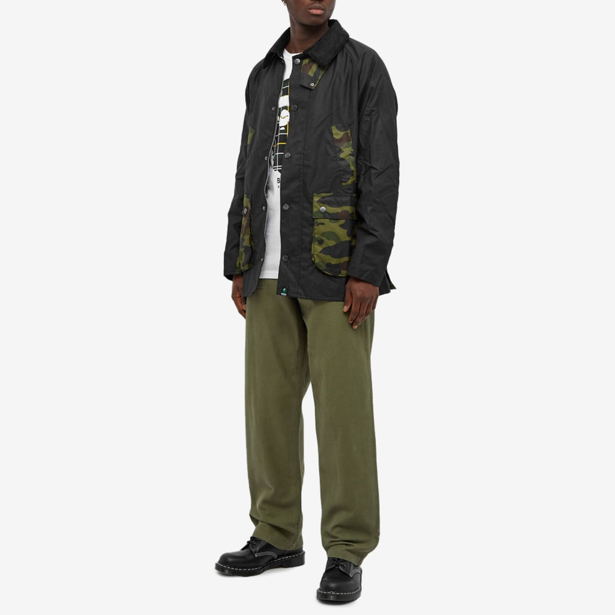 Barbour x A Bathing Ape Camo Bedale Wax Jacket