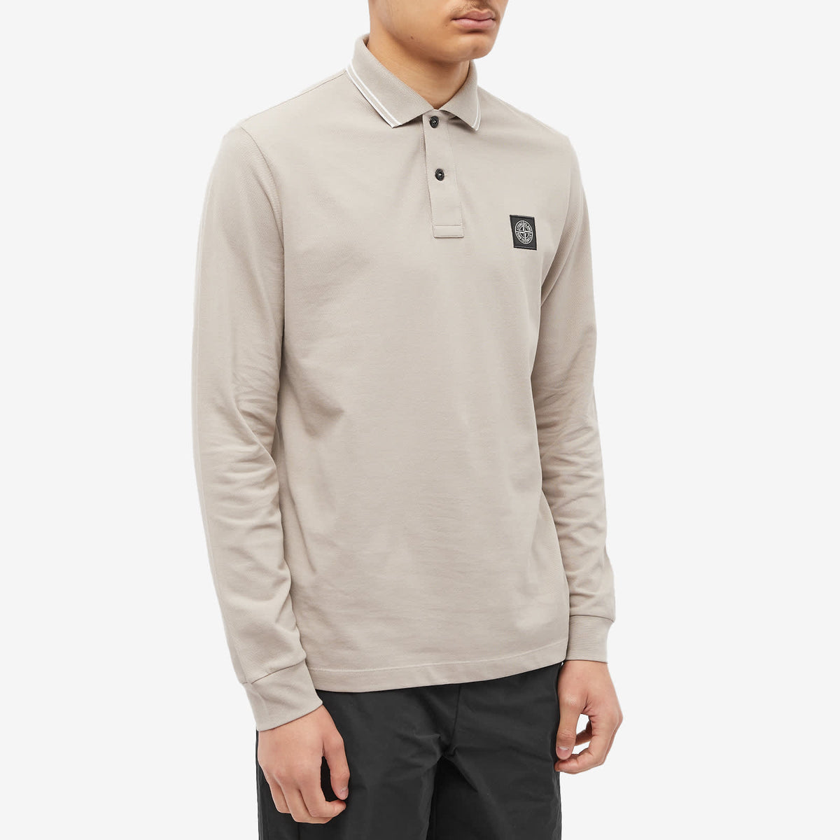Stone Island Long Sleeve Patch Polo