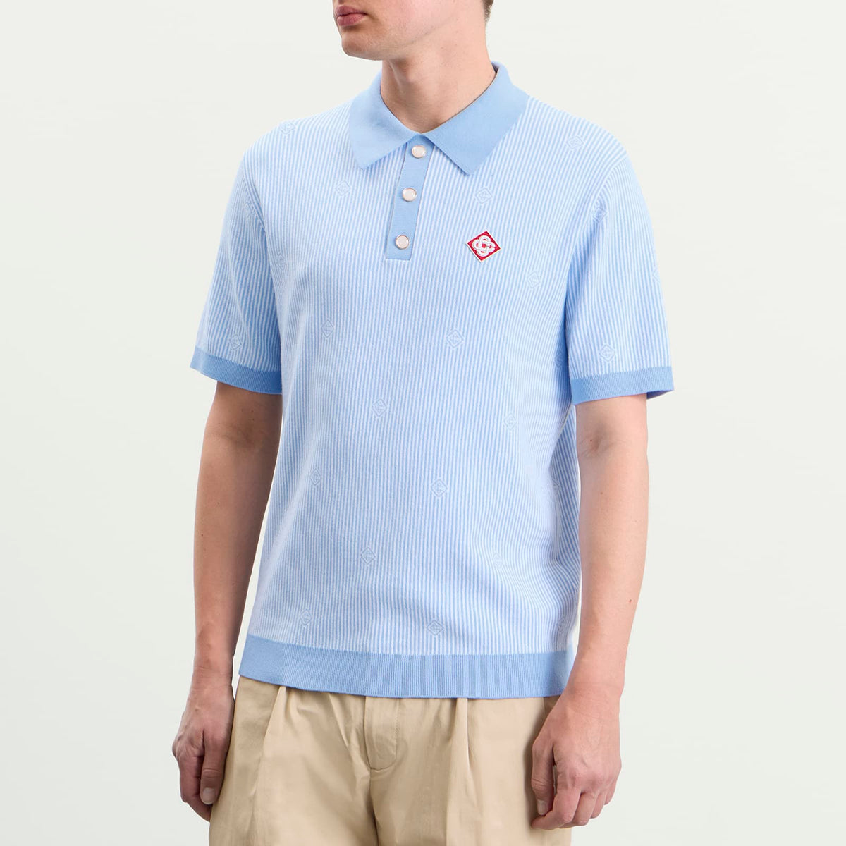 Casablanca Pinstripe Polo Shirt
