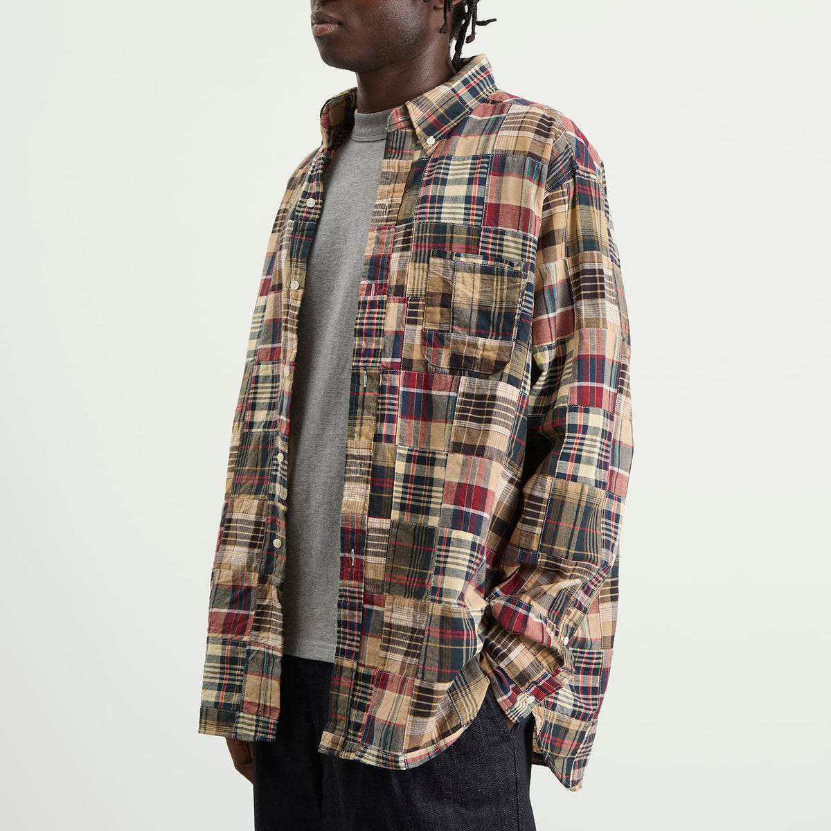Beams Plus Patchwork Madras Shirt