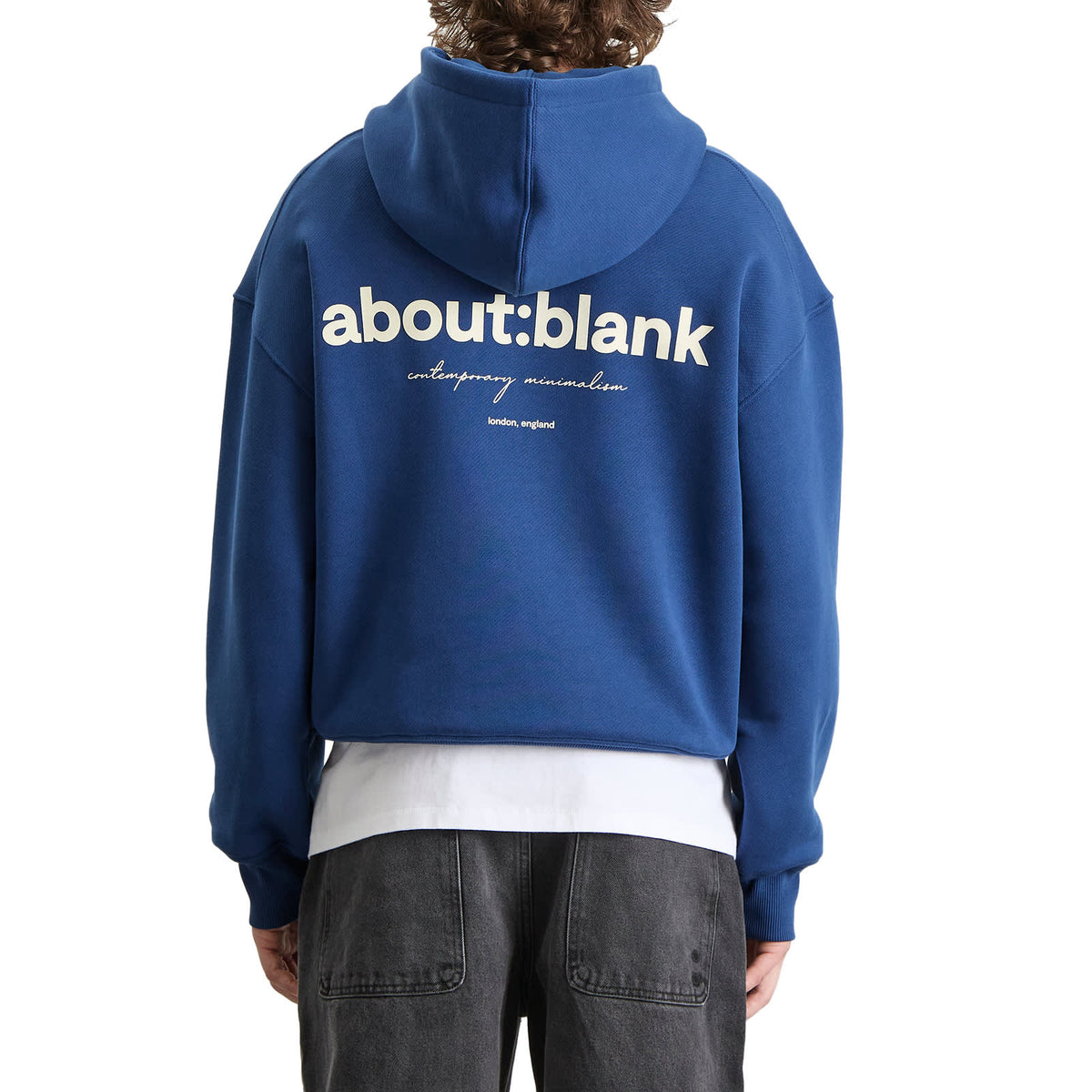 about:blank Box Logo Hoodie