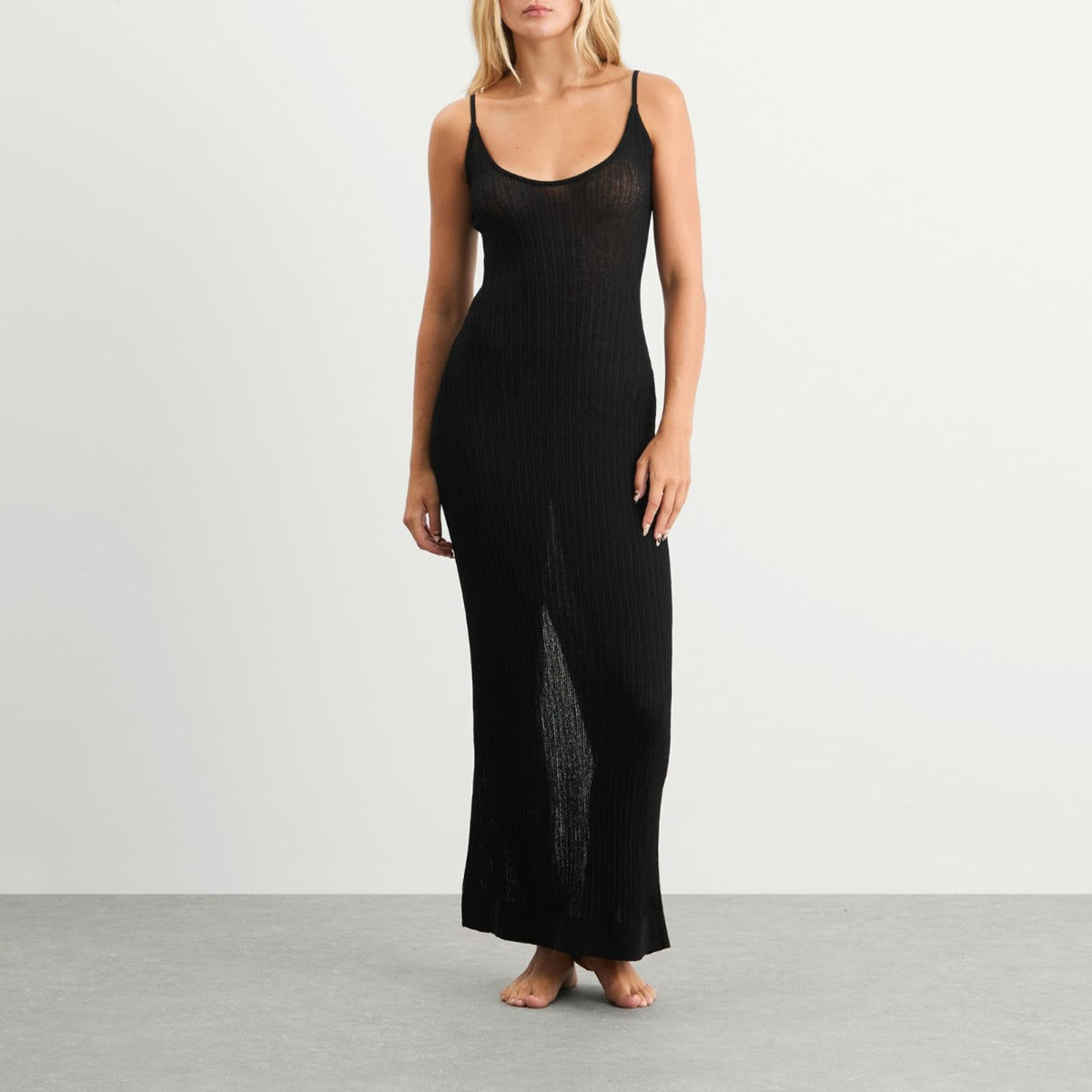 SKIMS Sheer Knit Midi Dress