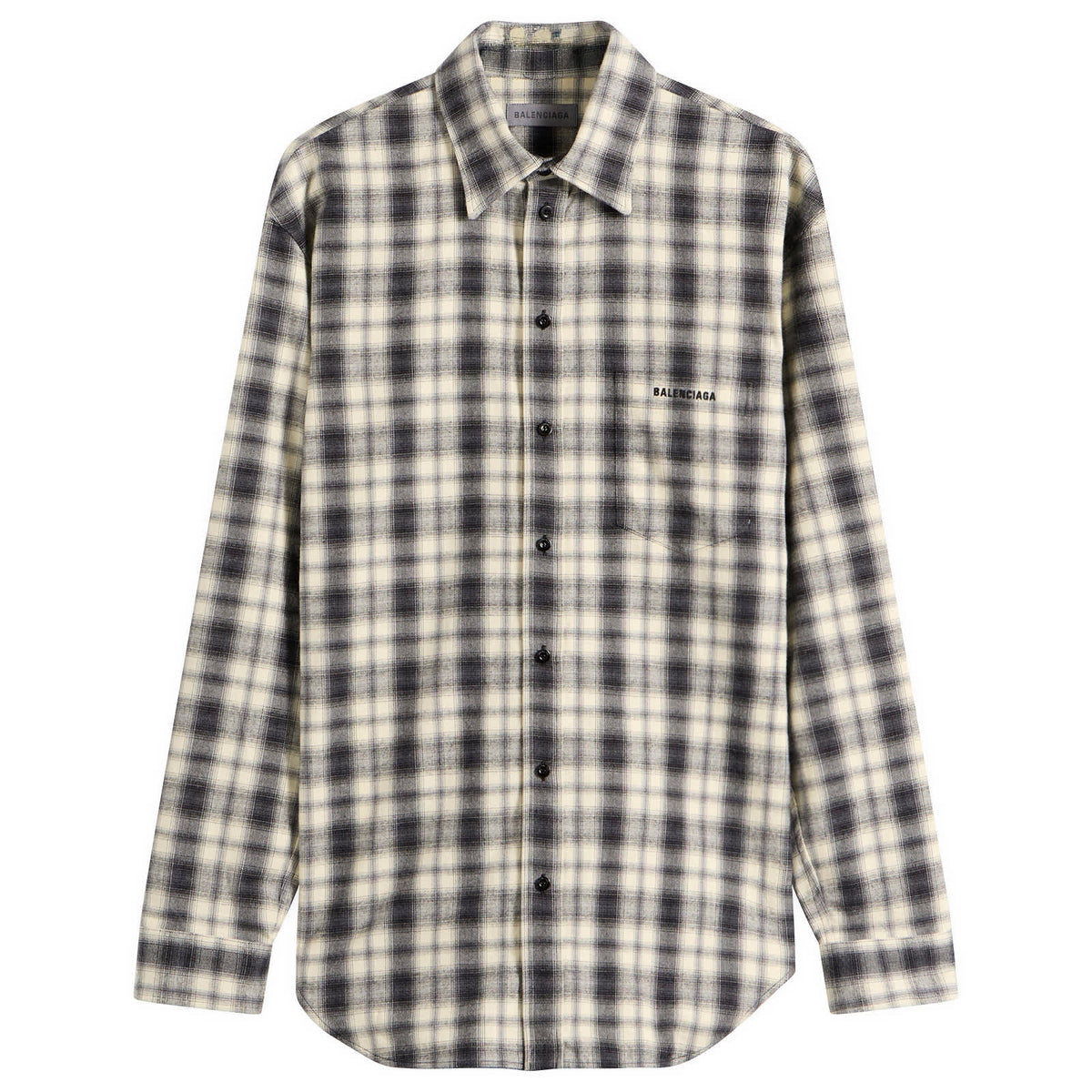 Balenciaga Regular Fit Check Flannel Shirt