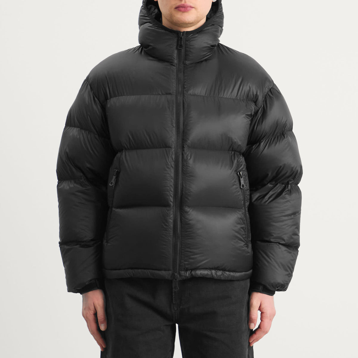 MKI Translucent Hooded Bubble Jacket