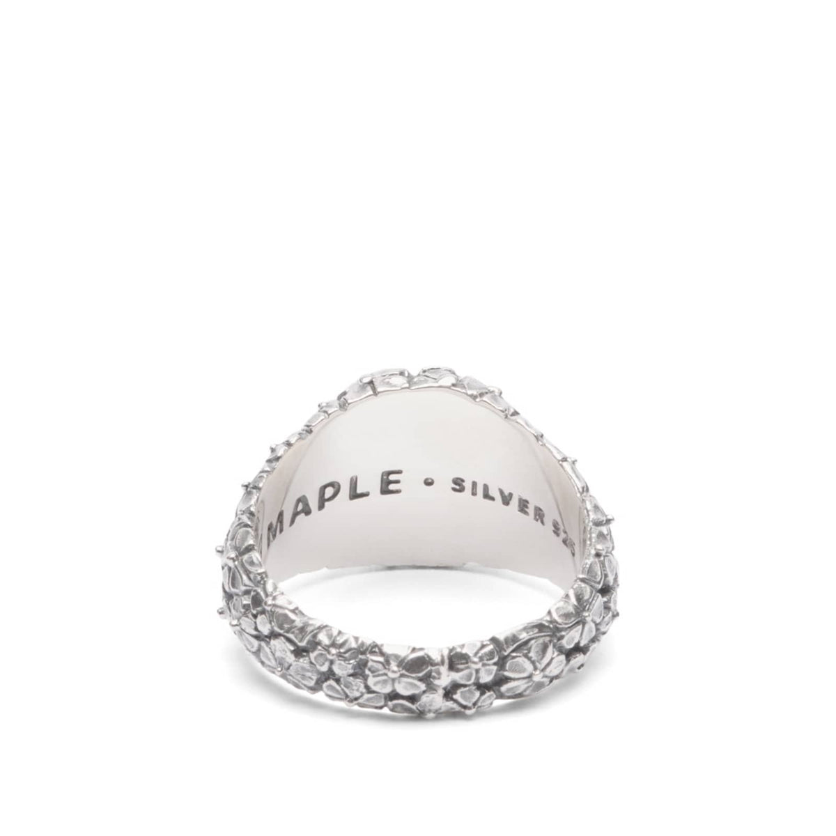 Maple Floral Oval Signet Ring