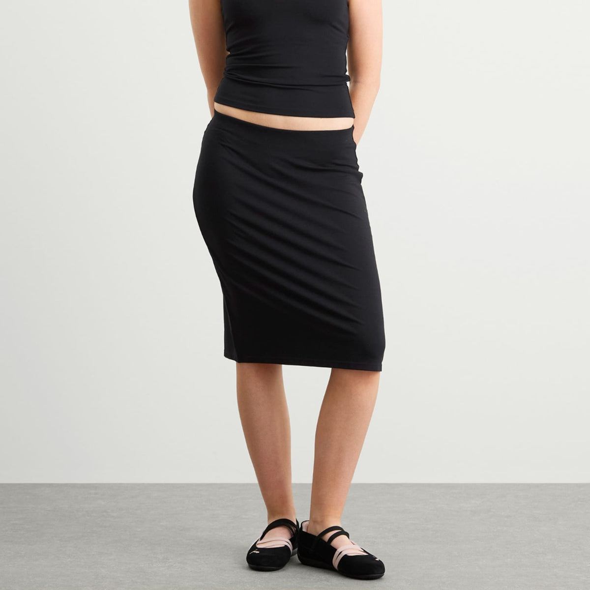 SKIMS Smooth Lounge Midi Skirt