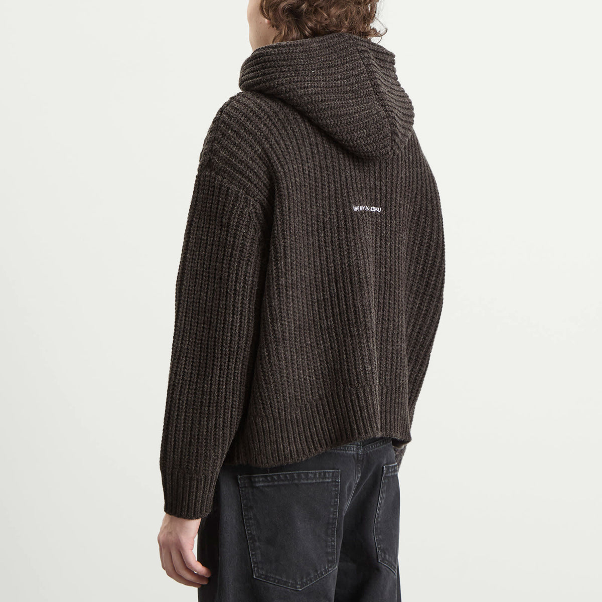 MKI Chunky Rib Knit Hoodie