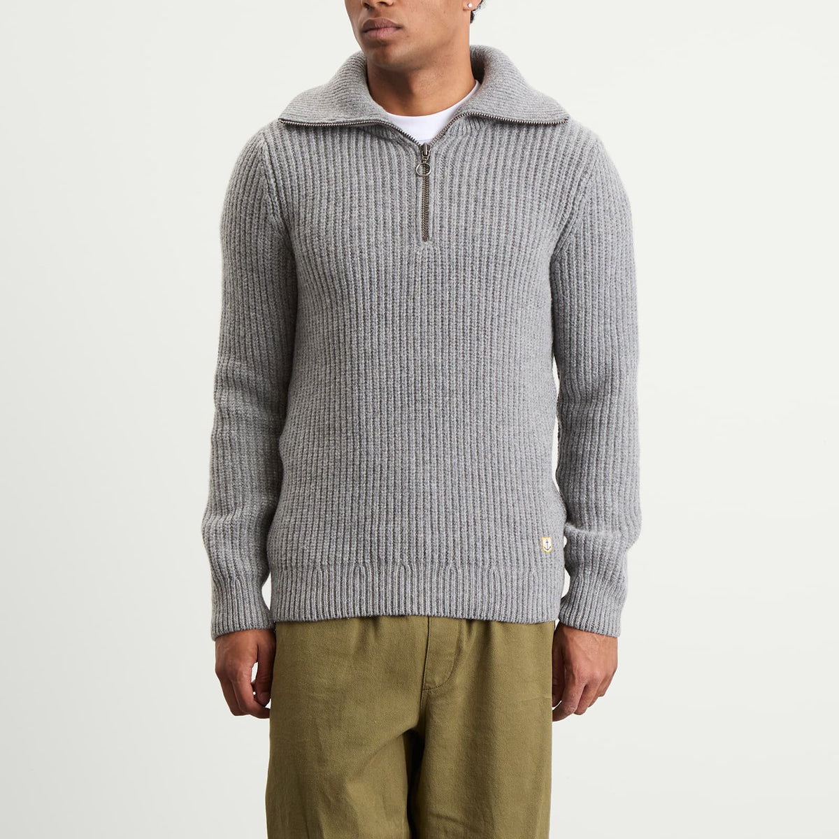 Armor-Lux Half Zip Rib Knit Jumper