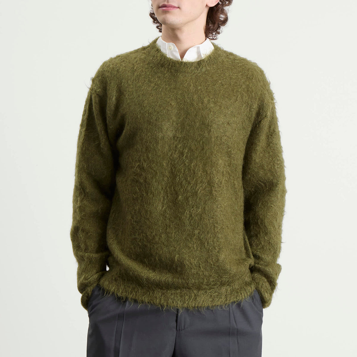 Auralee Brushed Kid Mohair Jumper