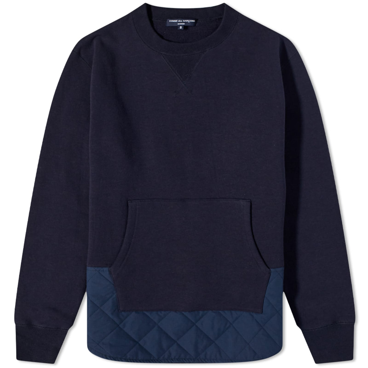 Comme des Garçons Homme Quilt Hem Crew Sweat