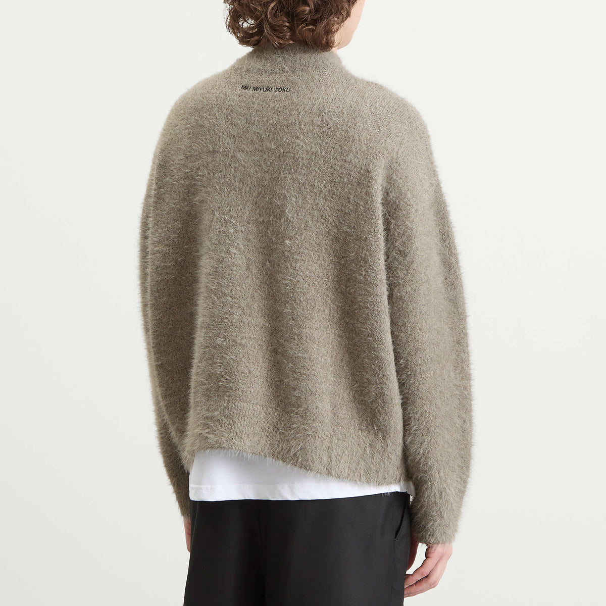 MKI Faux Alpaca Knit Track Jacket