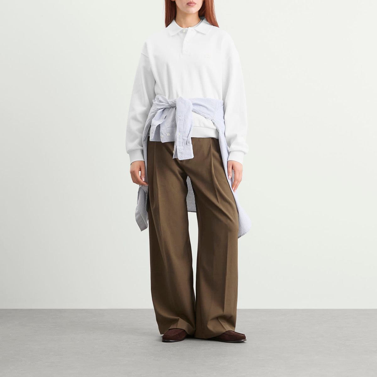 Dunst Leather Logo Collared T-Shirt