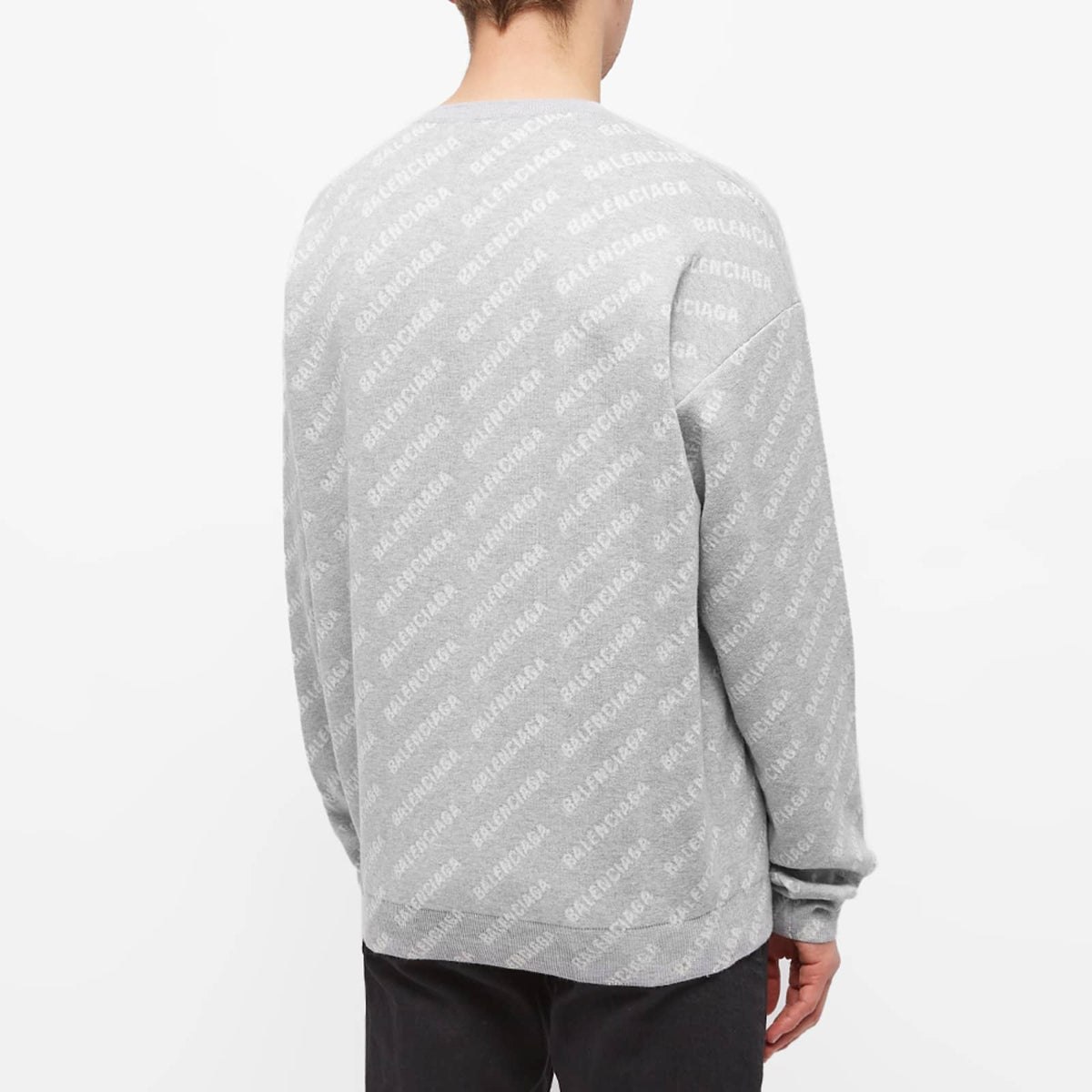 Balenciaga All-Over Logo Crew Knit