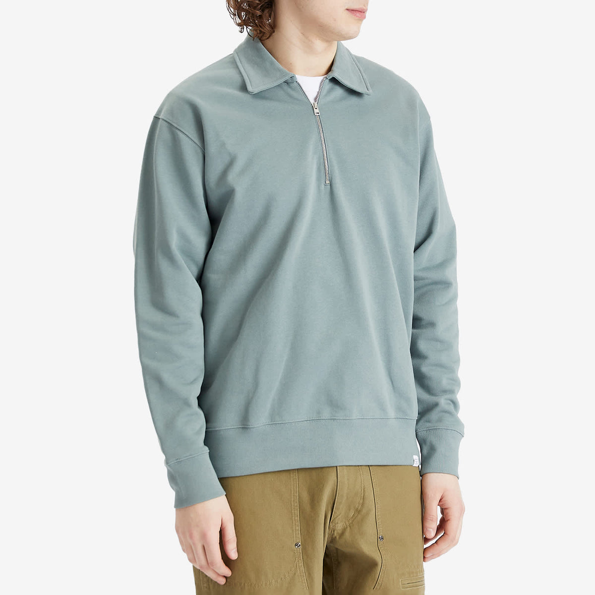 Norse Projects Ketel Relaxed Logo Half Zip Sweatshirt