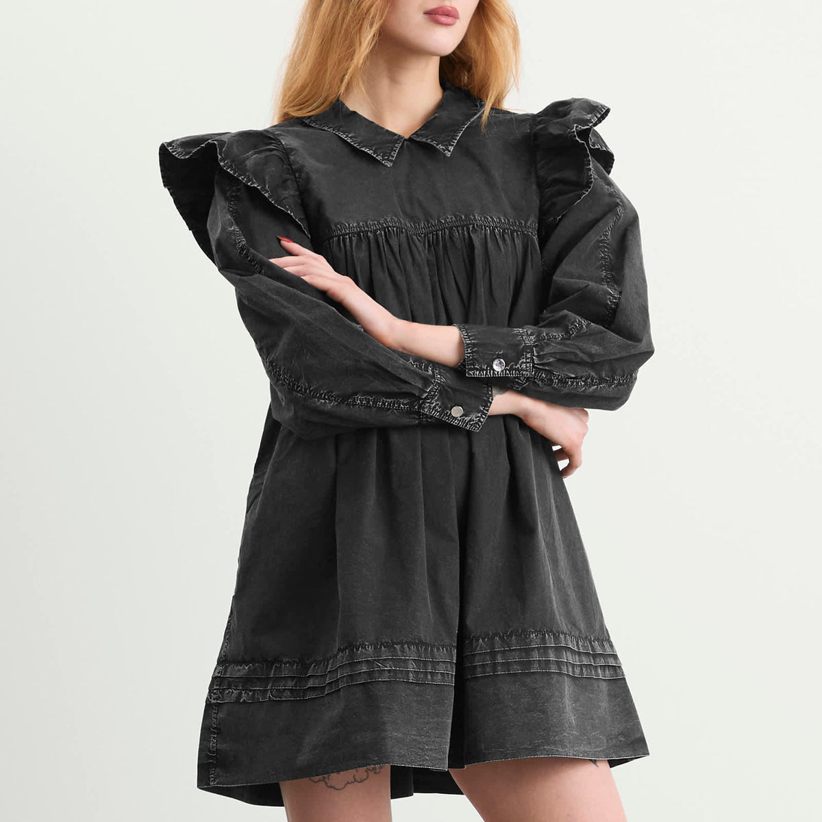 GANNI Mini Frill Dress