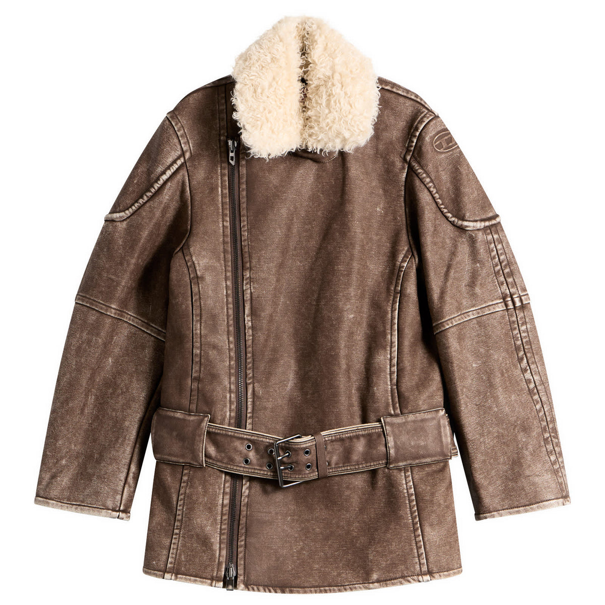 Diesel G-Eyser Faux Shearling Coat