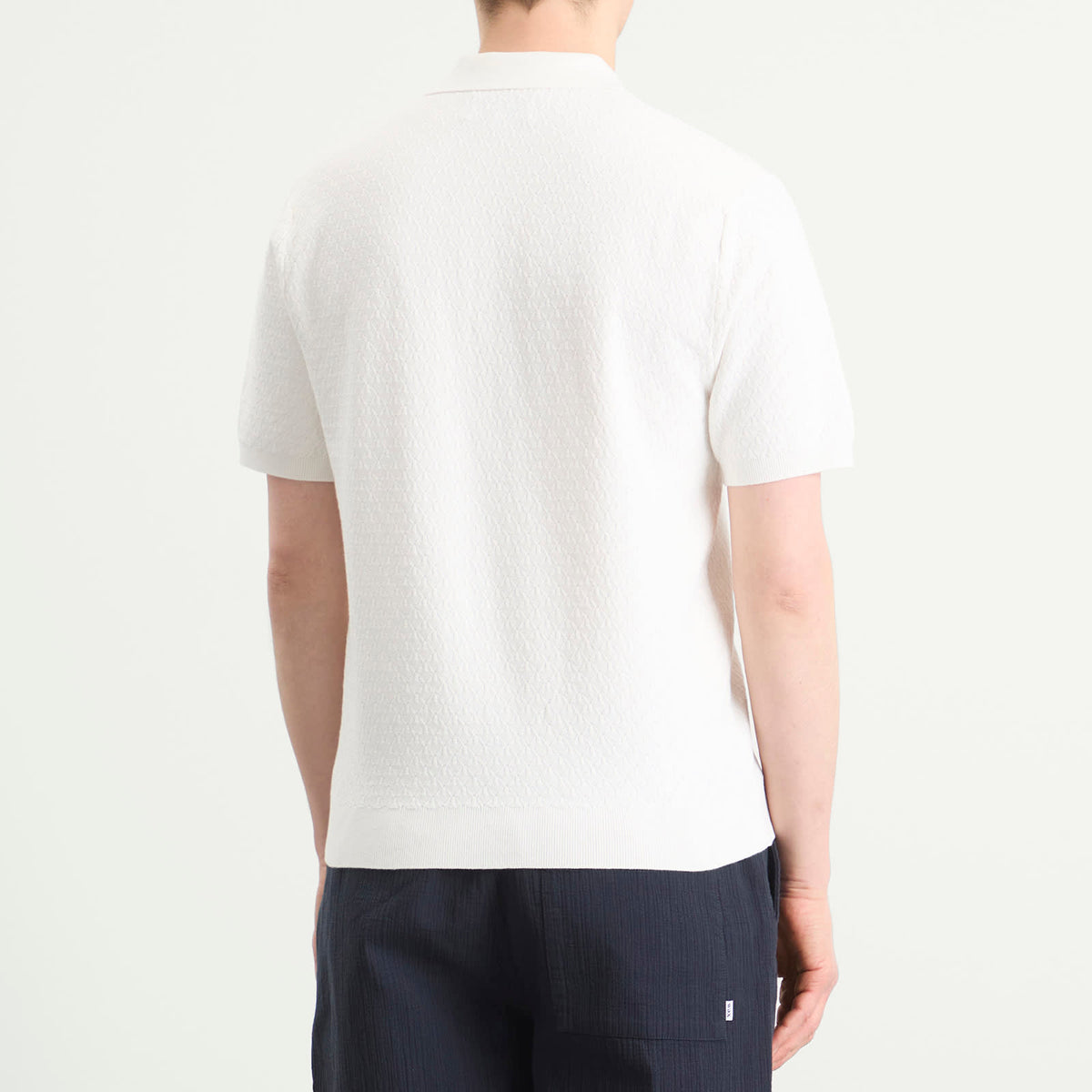 Wax London Naples Retro Diamond Knit Polo