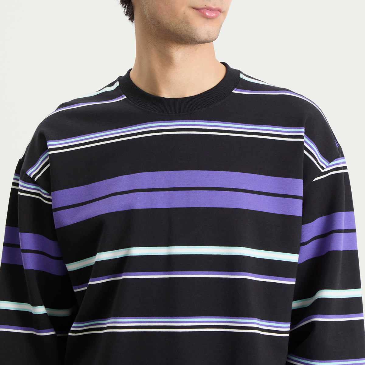 BEAMS Multi Stripe Long Sleeve T-Shirt