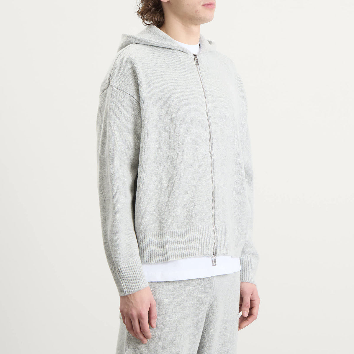 MKI Mohair Blend Knit Zip Hoodie
