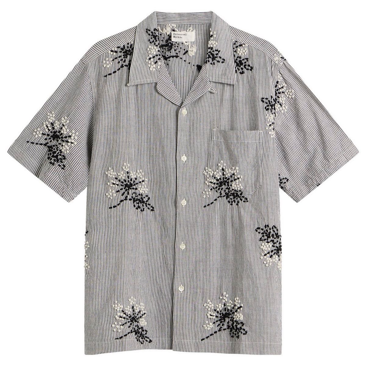 Universal Works Hand Embroidered Stripe Road Shirt