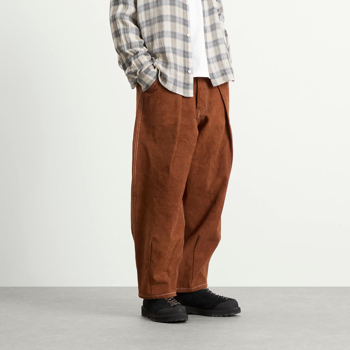 Story mfg. Canvas Brown Wonky-Wear Lush Pants