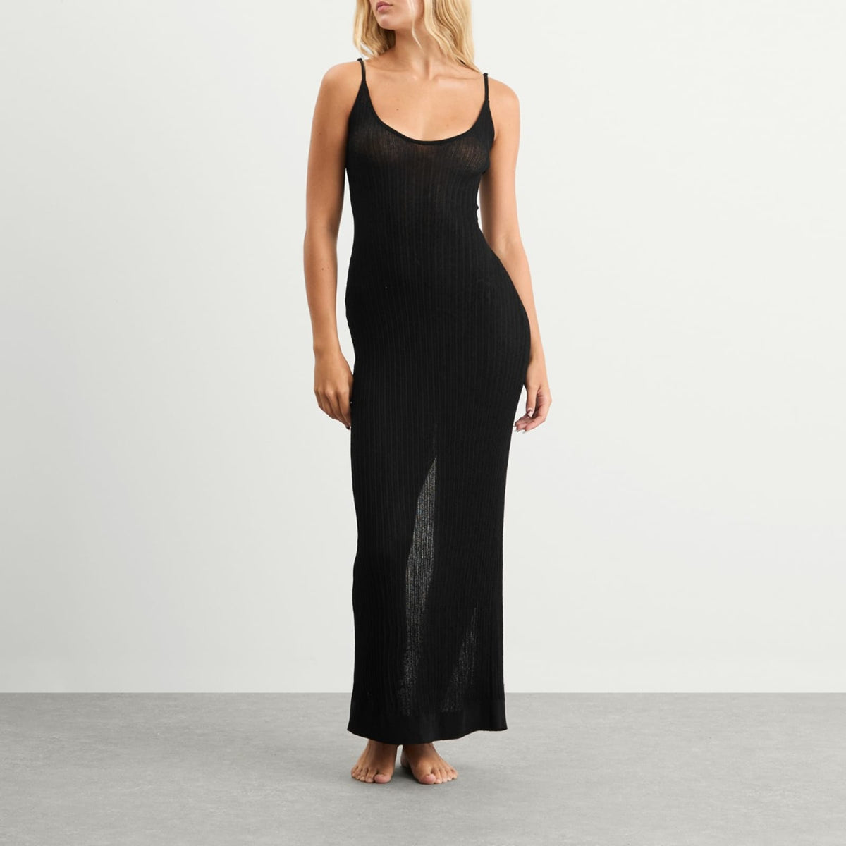 SKIMS Sheer Knit Midi Dress