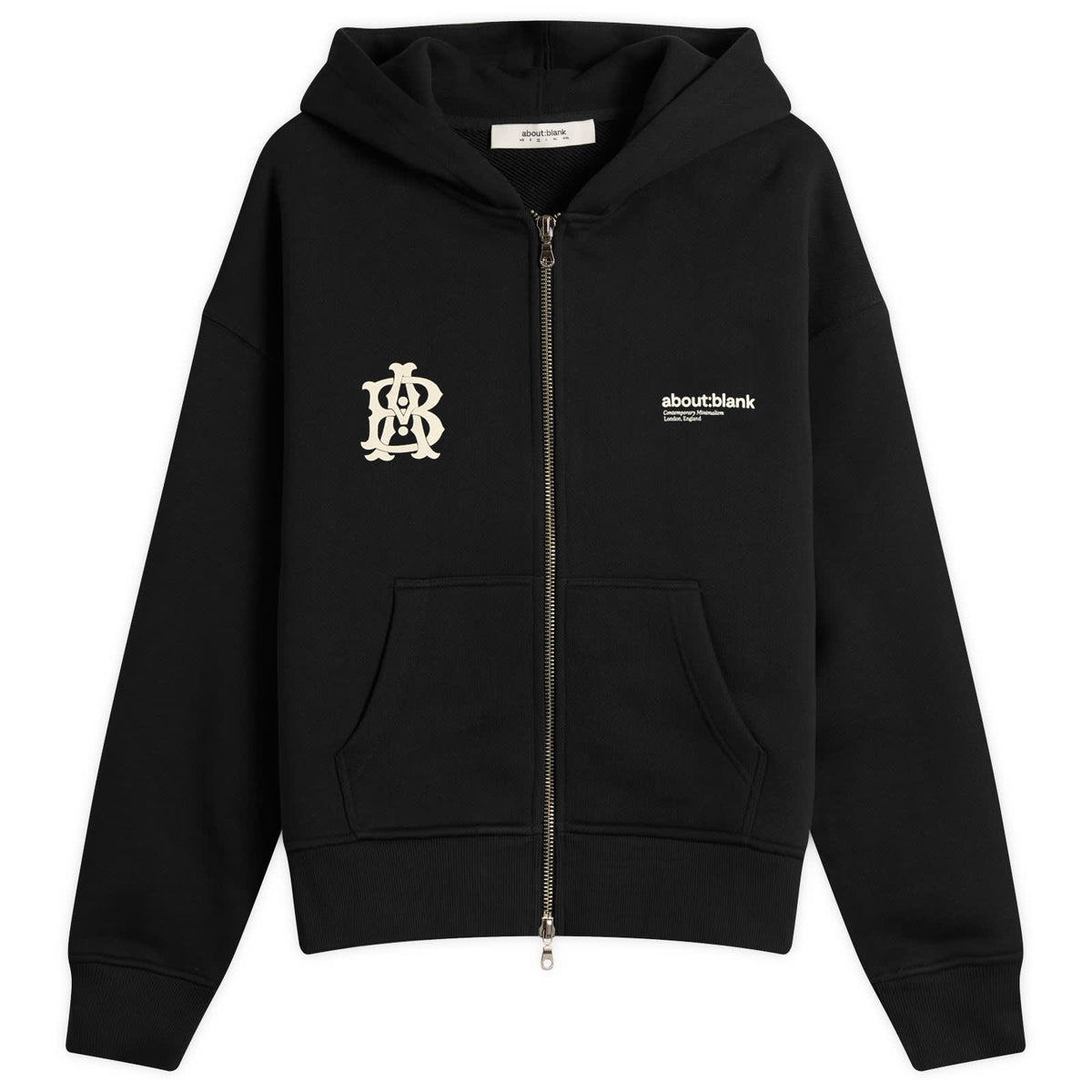 about:blank Dual Logo Zip Hoodie