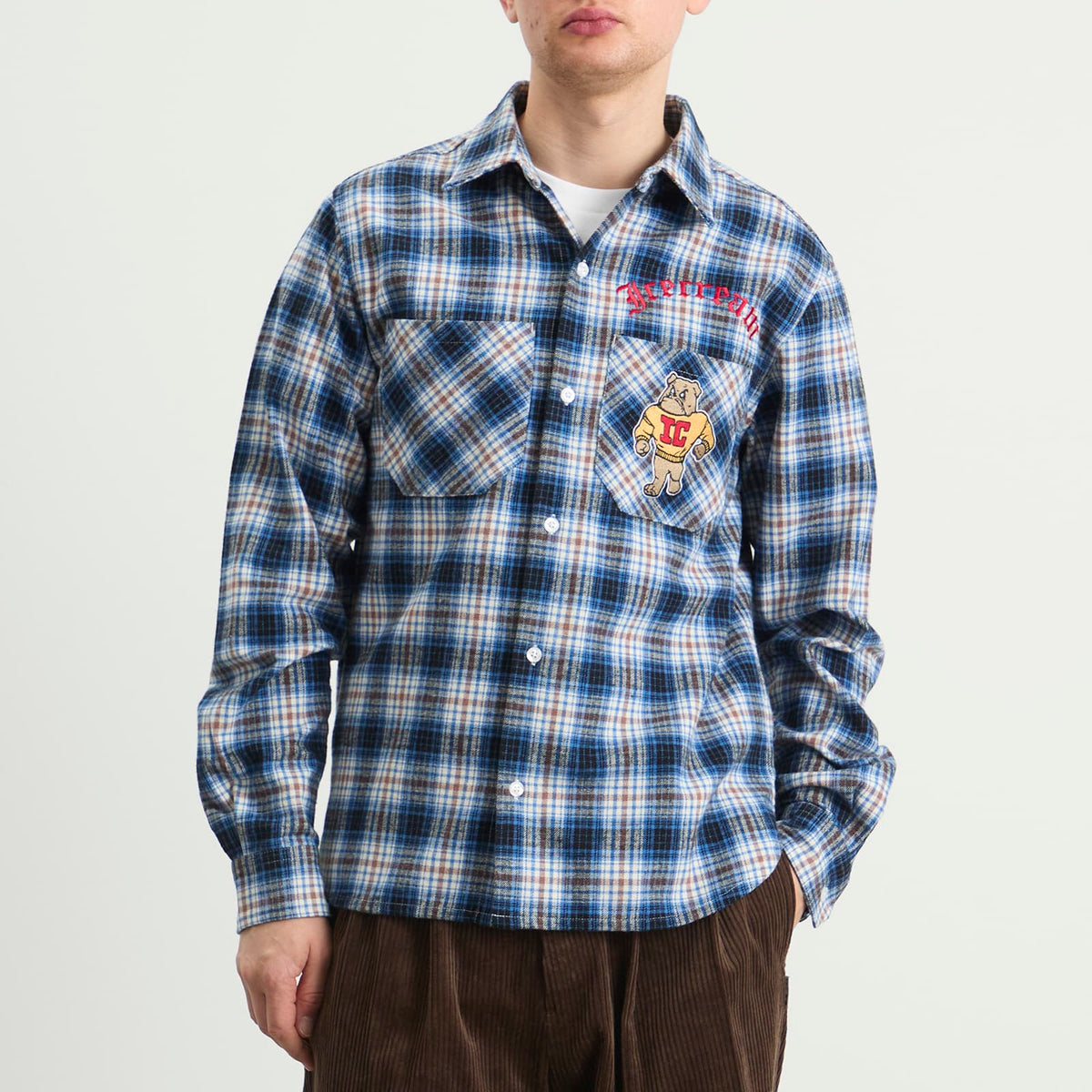 ICECREAM Mascot Check Shirt
