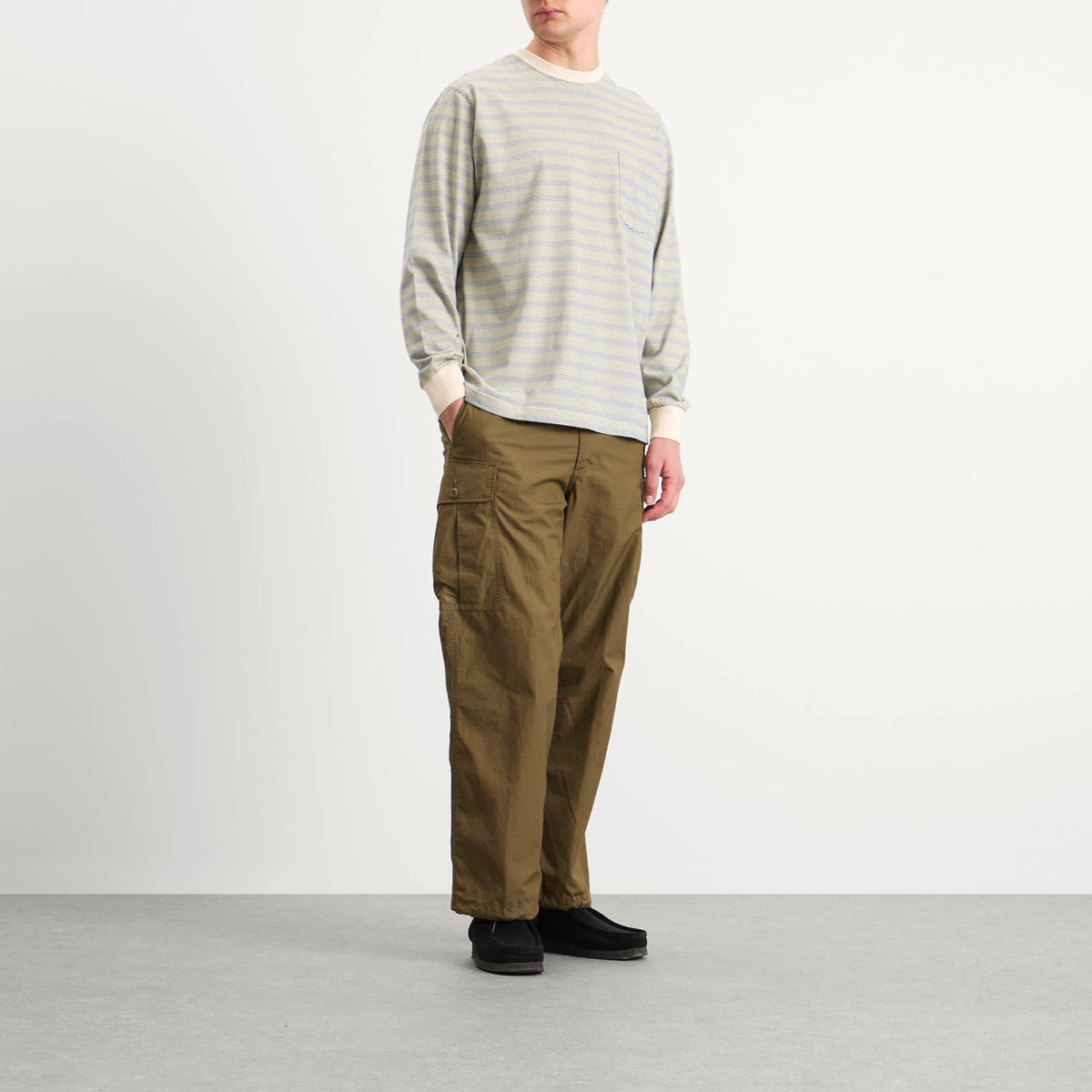 Beams Plus Long Sleeve Multi Pin Pocket T-Shirt