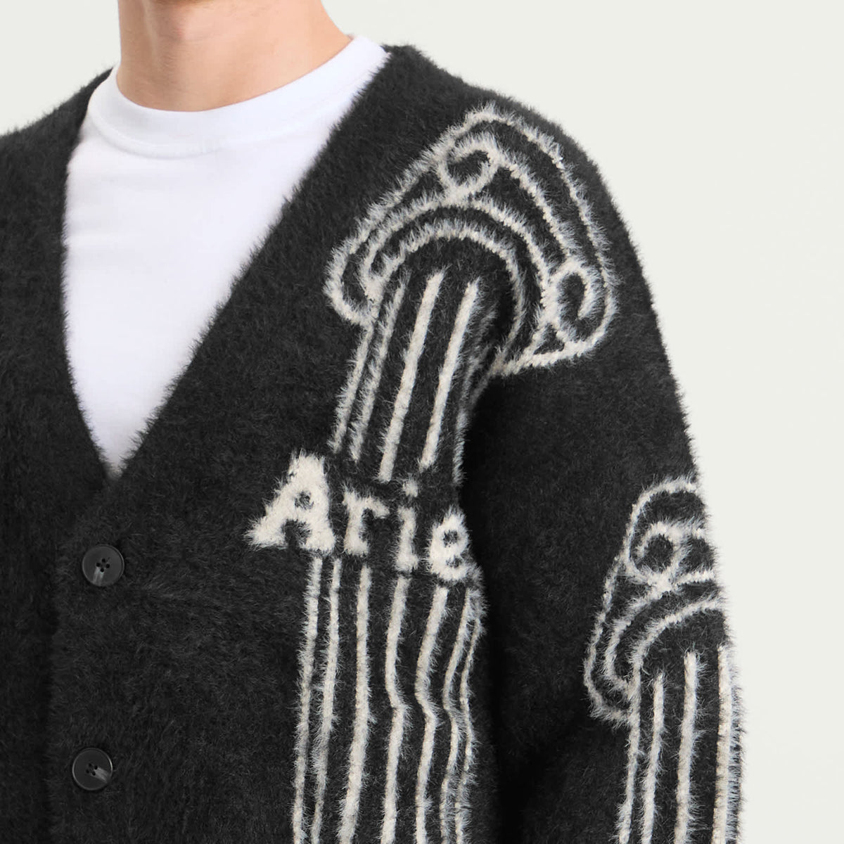 Aries Oversized Chenille Column Knit Cardigan