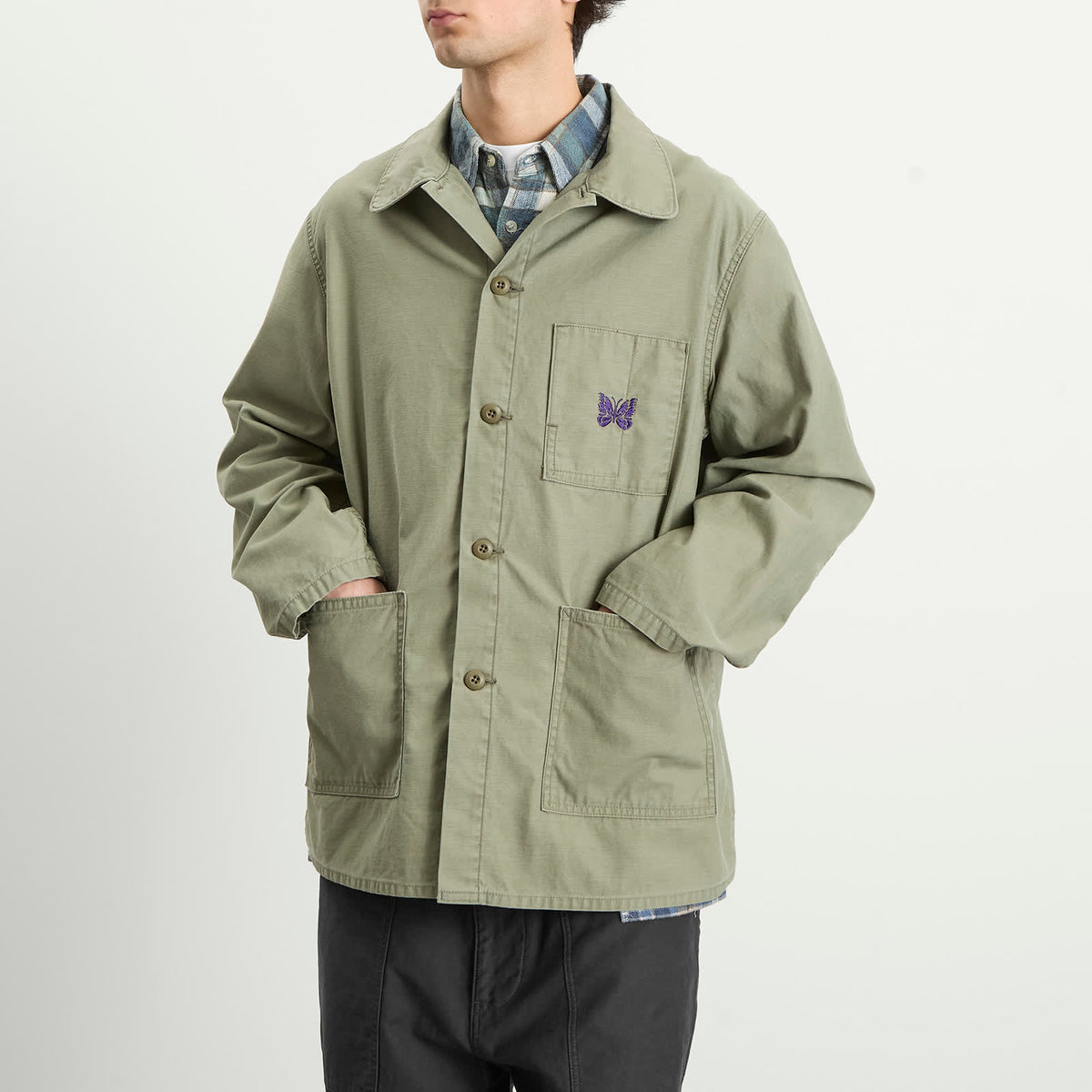 Needles Reversed Sateen Coverall Jacket