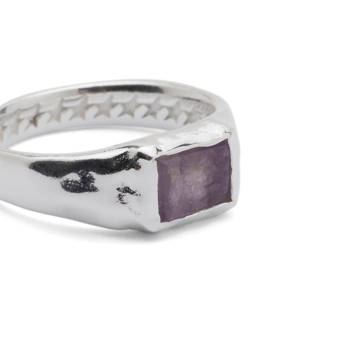 TwoJeys Rectangular Florite Stone Ring