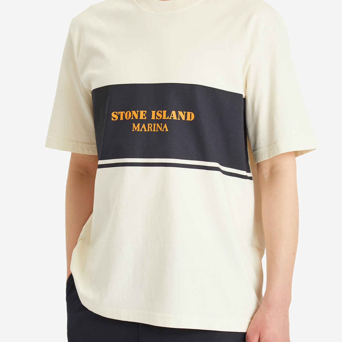 Stone Island Marina Stripe Logo T-Shirt